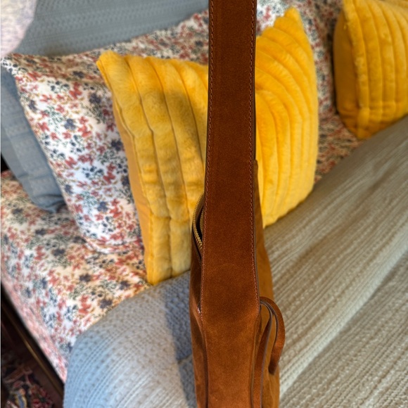 Tory Burch Romy Shoulder Bag Caramel Suede - Picture 3 of 7